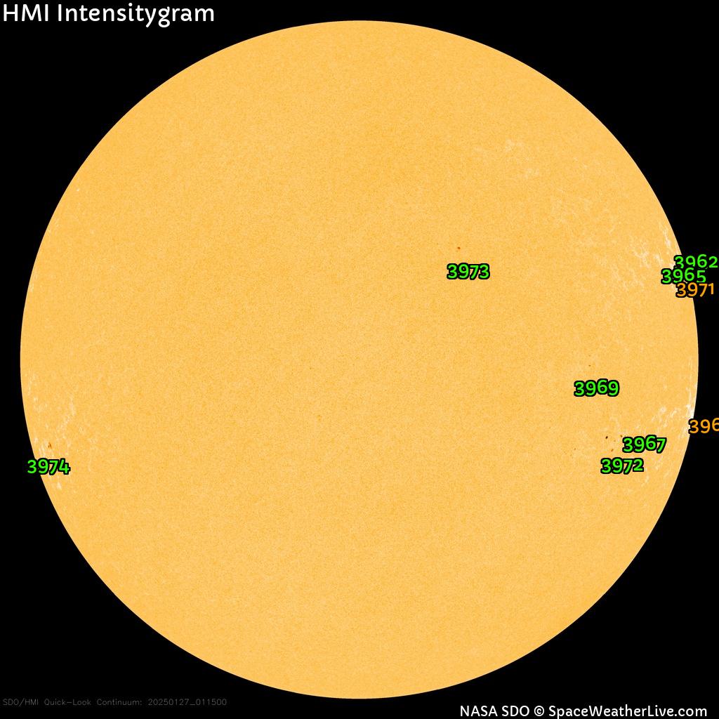 Sunspot regions