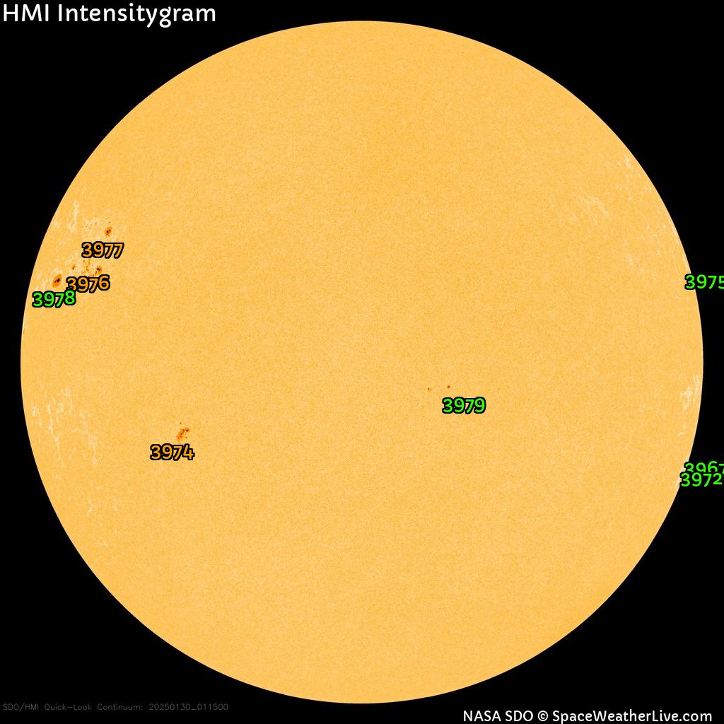 Sunspot regions