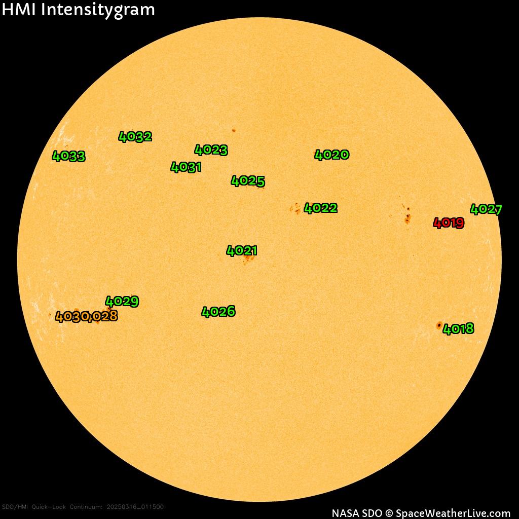 Sunspot regions