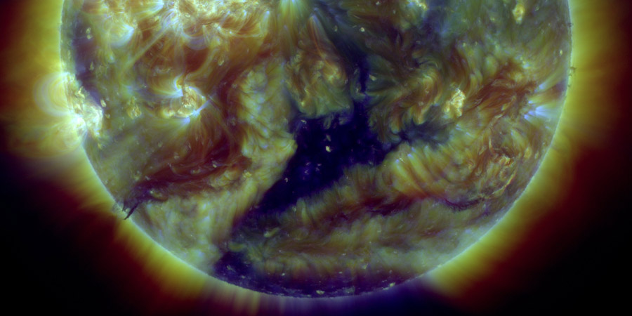 Quiet Sun, coronal hole facing Earth