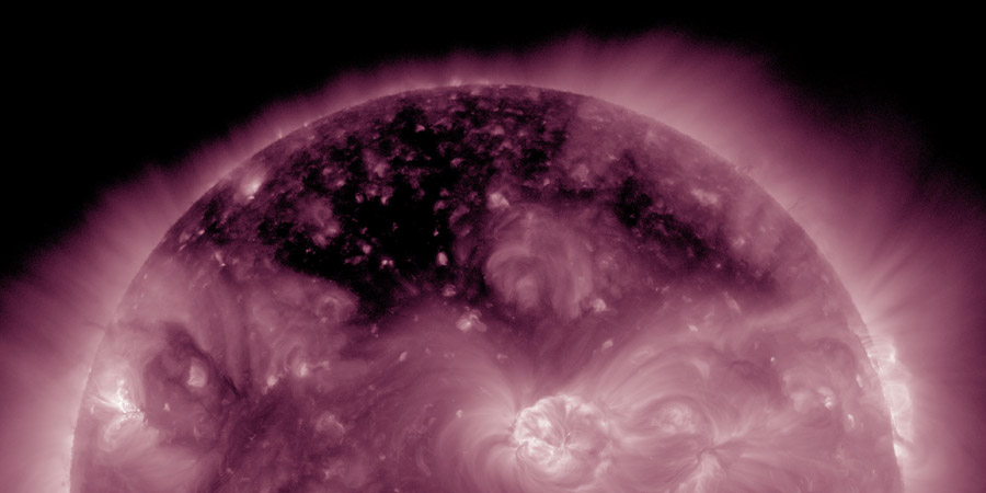 Coronal hole faces Earth