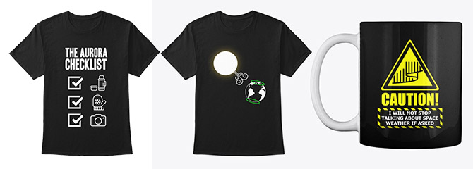 TeeSpring SpaceWeatherLive store desings