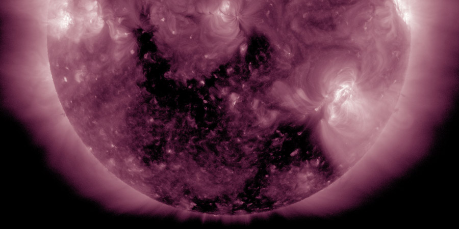 CME tomorrow, coronal hole faces Earth