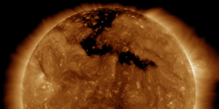 Coronal hole faces Earth