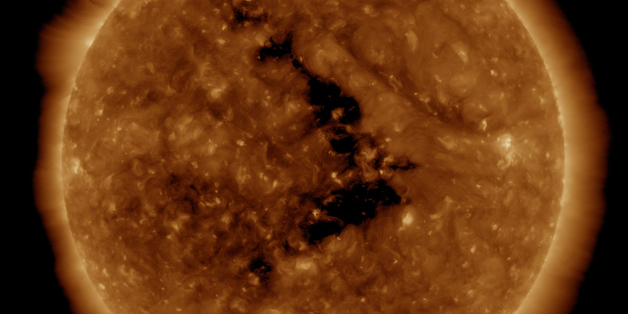 Coronal hole faces Earth