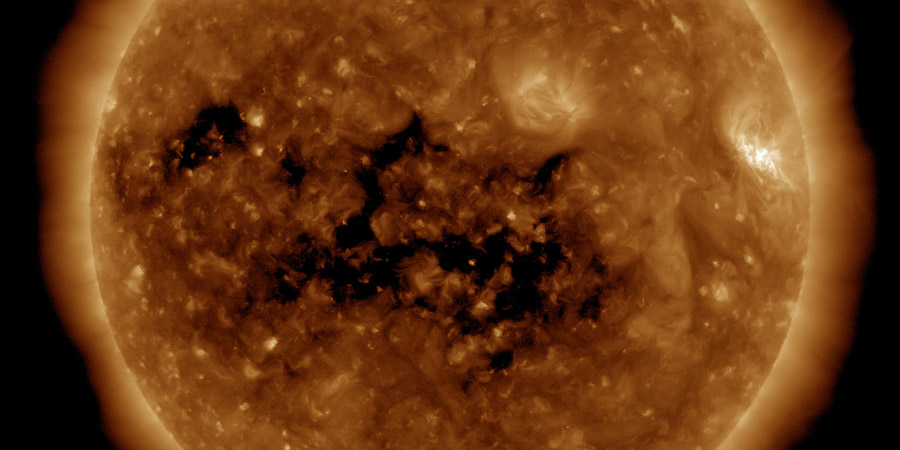 Coronal hole faces Earth