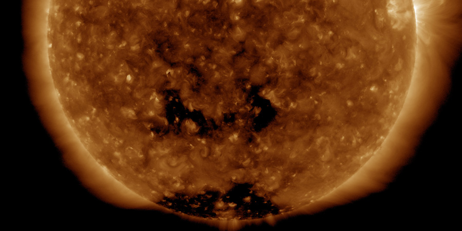 Coronal hole faces Earth