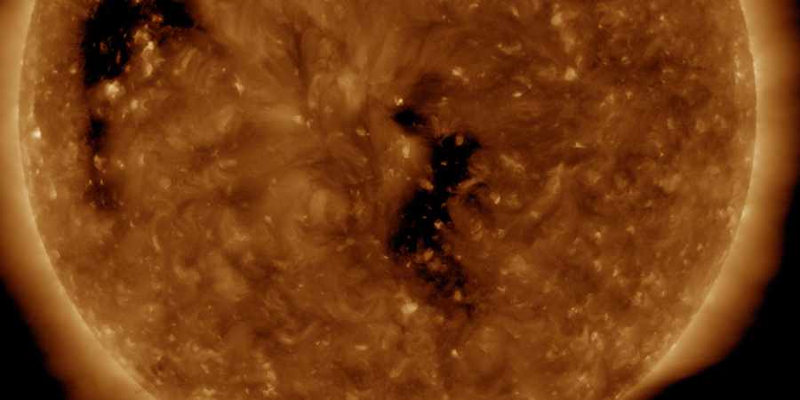 Coronal hole faces Earth