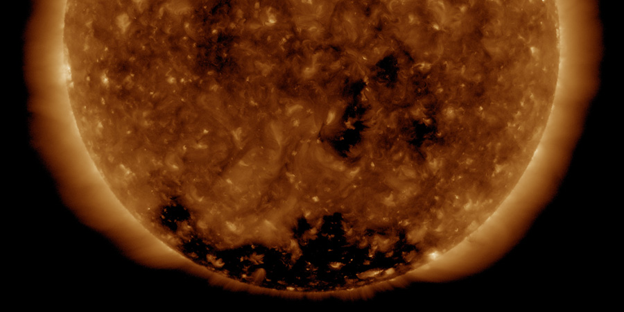 Coronal hole faces Earth