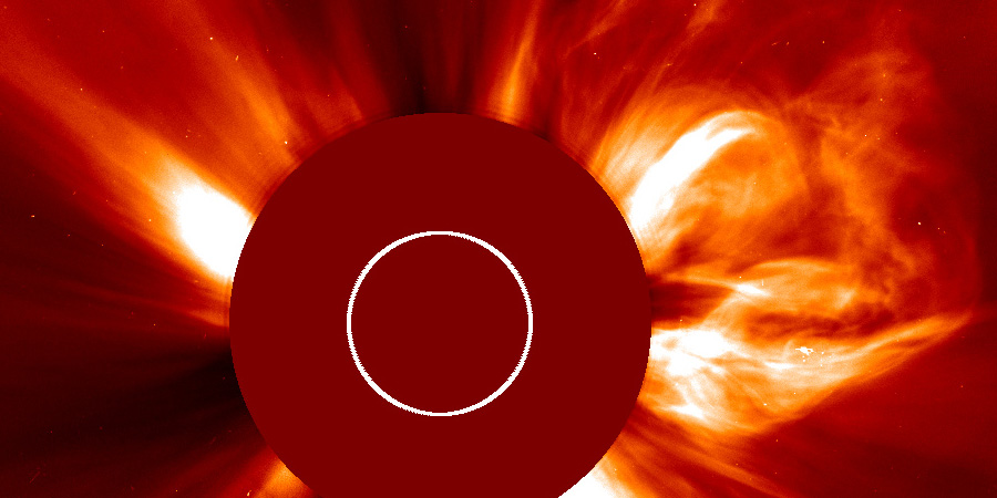 Major far side eruption, S1 radiation storm