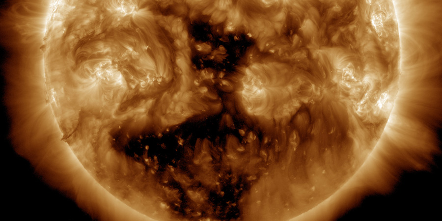 Coronal hole faces Earth